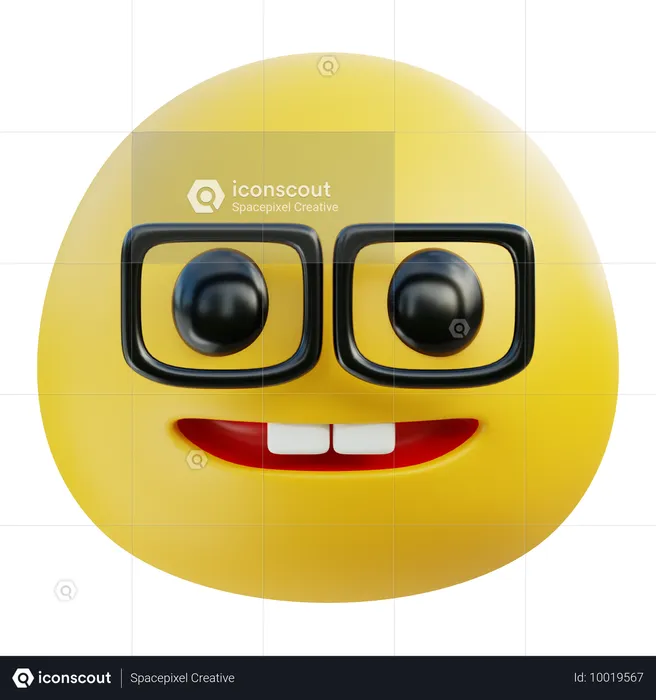 Emoji visage de nerd Emoji 3D Icon