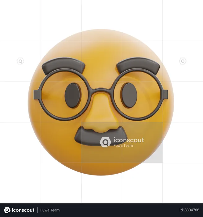 Visage déguisé Emoji 3D Icon