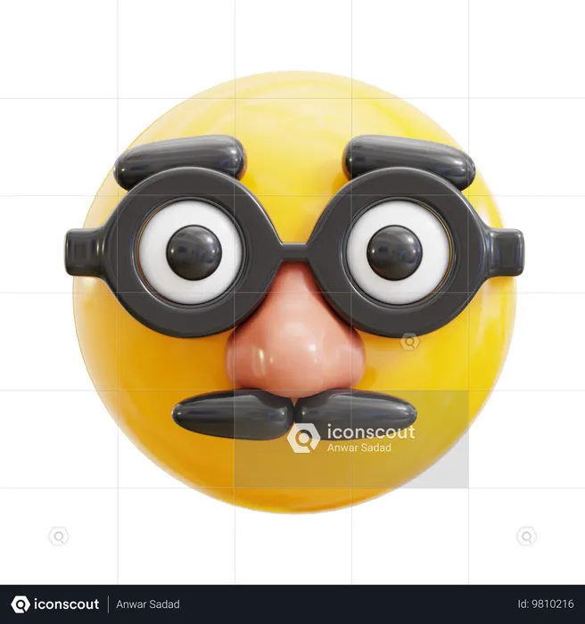 Visage déguisé Emoji 3D Icon