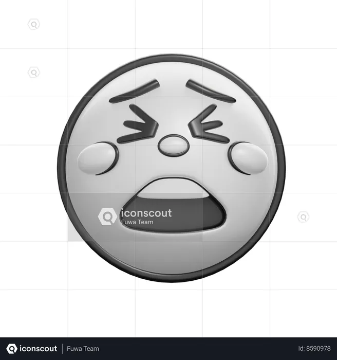 Visage fatigué Emoji 3D Icon