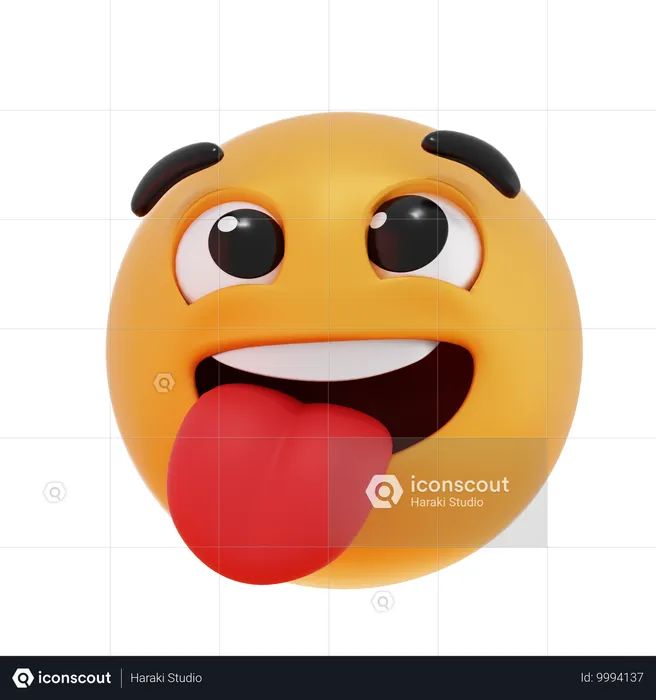 Visage fou Emoji 3D Icon