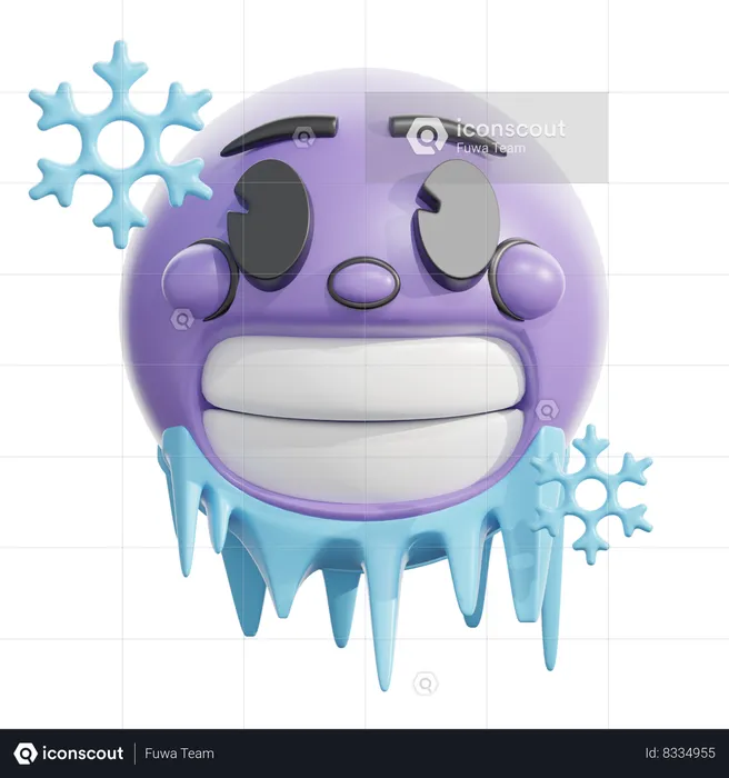 Visage froid Emoji 3D Icon