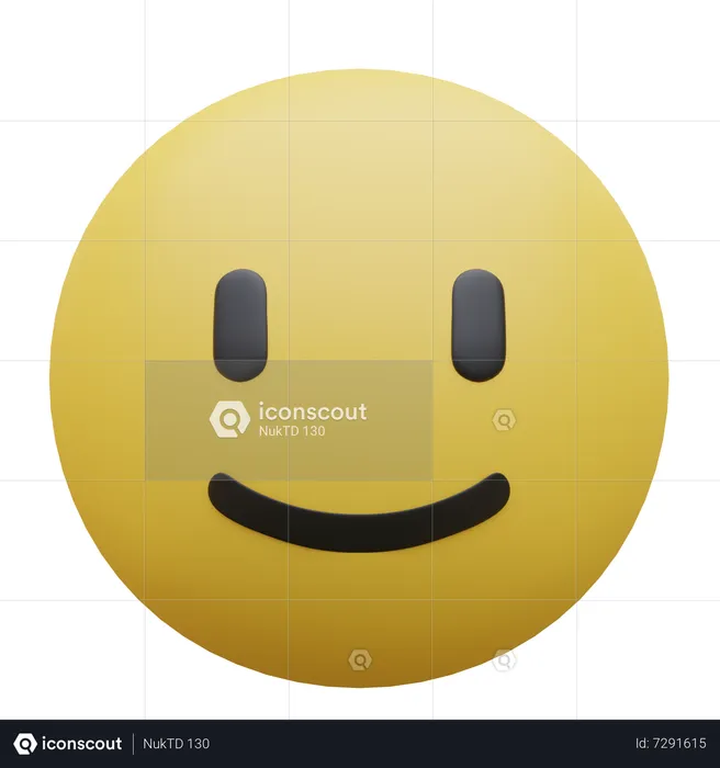 Visage légèrement souriant Emoji 3D Icon