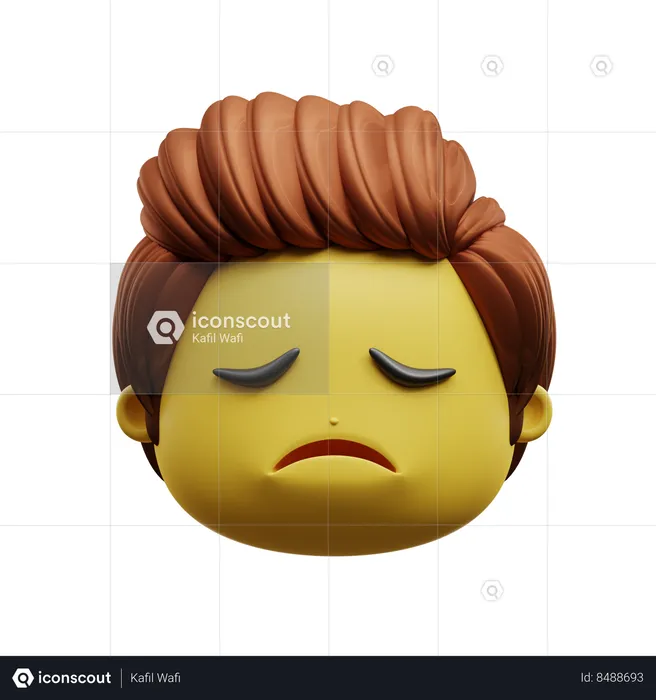 Emoji visage mou Emoji 3D Icon