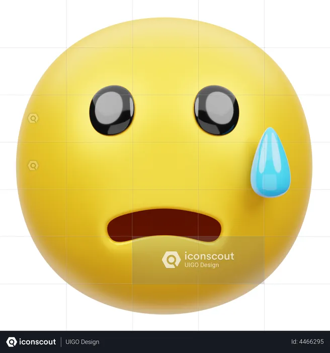 Visage nerveux Emoji 3D Emoji