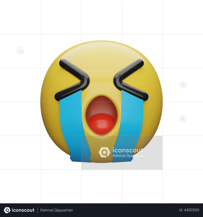 Visage qui pleure Emoji 3D Emoji