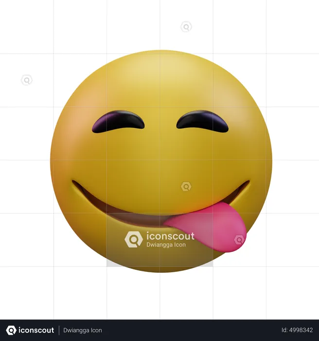 Visage savourant la nourriture Emoji 3D Icon