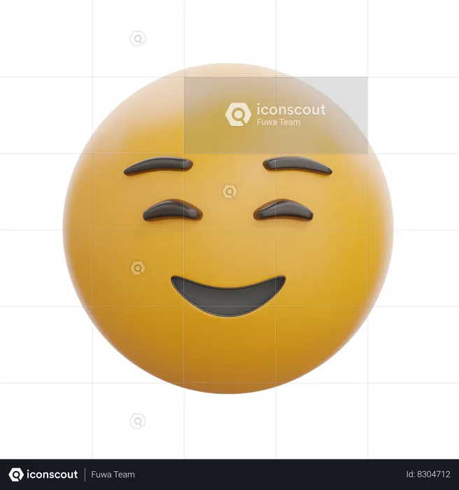 Visage souriant Emoji 3D Icon