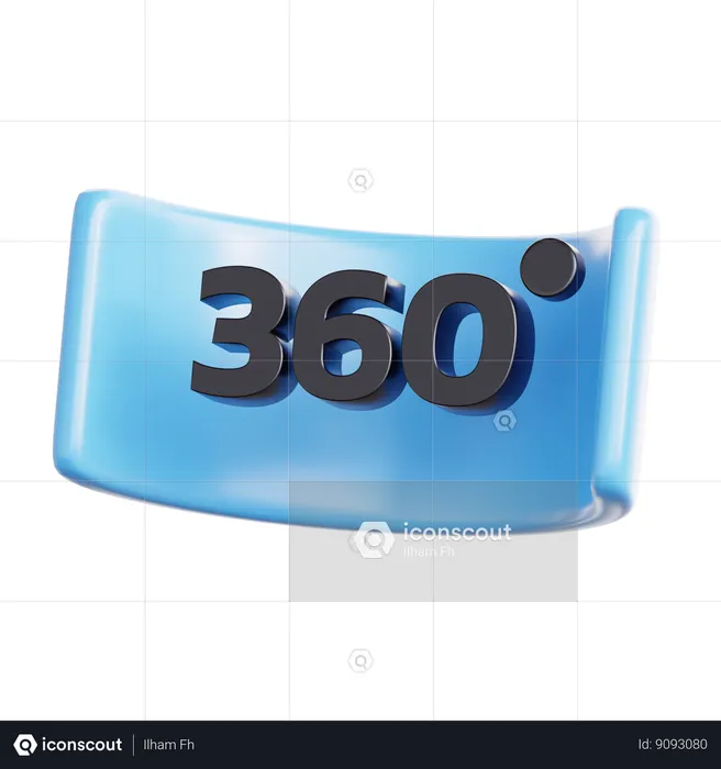 Visão de 360 graus  3D Icon