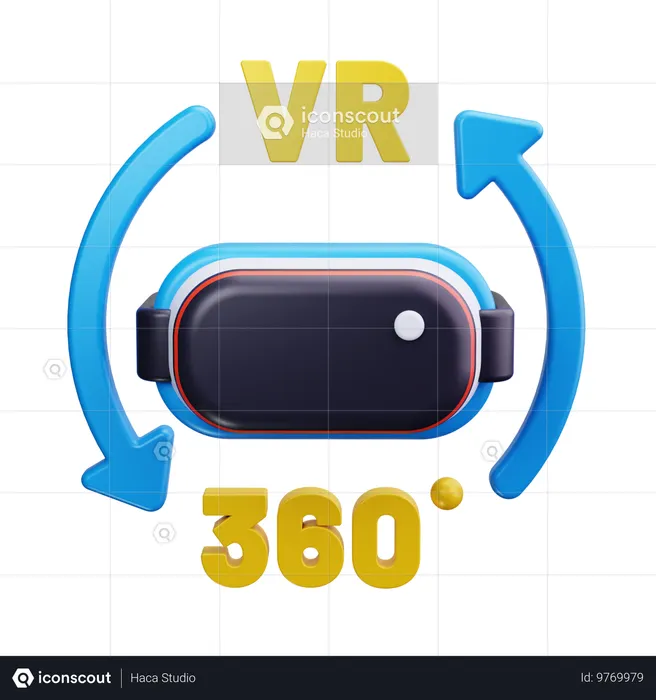 Vision à 360 degrés  3D Icon