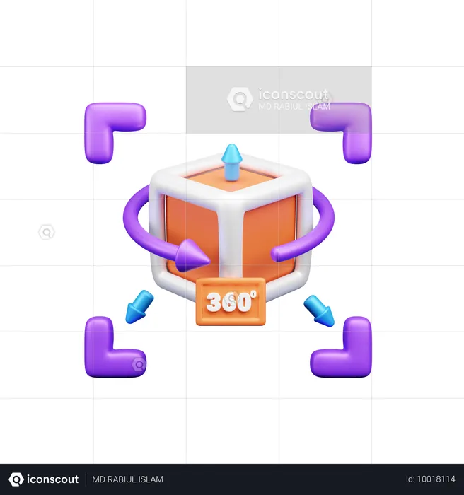Vista de 360 grados  3D Icon