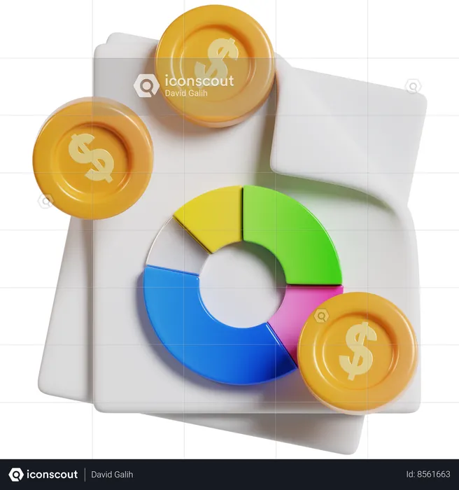 Visualisation de l'allocation budgétaire  3D Icon