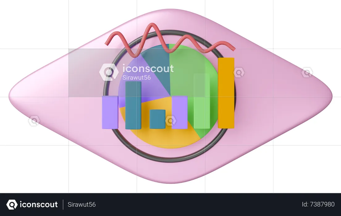 Visualisation de données  3D Icon