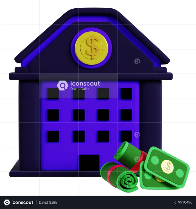 Visualisierung des Bankfinanzmanagements  3D Icon