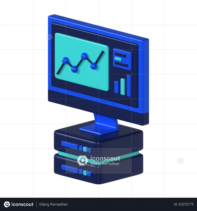 Visualização de dados  3D Icon