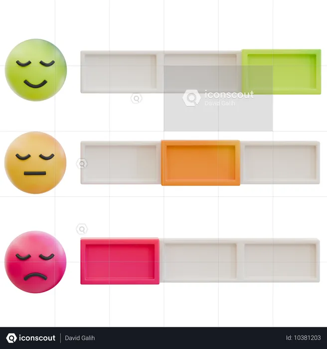 Visualización eficaz de mensajes de retroalimentación Emoji 3D Icon