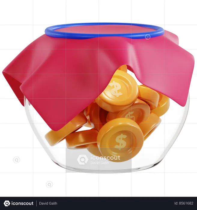 Visualizing Money Savings  3D Icon