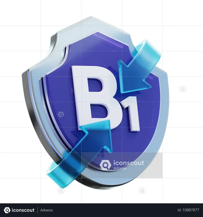 Vitamin B 1  3D Icon