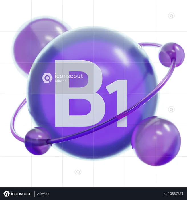 Vitamin B 1  3D Icon