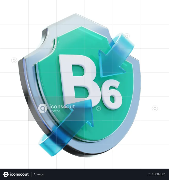 Vitamin B 6  3D Icon