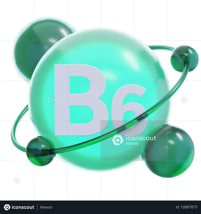 Vitamin B 6  3D Icon