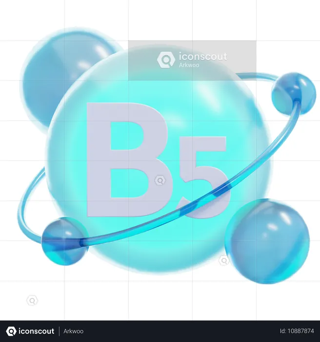 Vitamin B 5  3D Icon