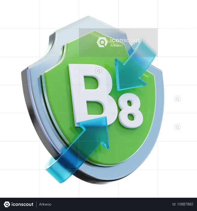 Vitamin B 8  3D Icon