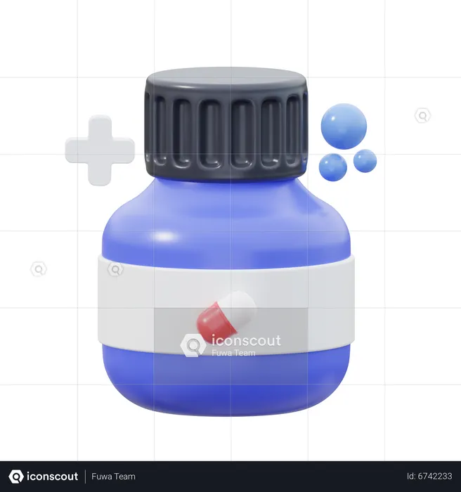 Vitamin Bottle  3D Icon