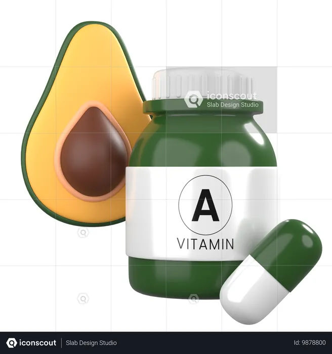 Vitamina A  3D Icon