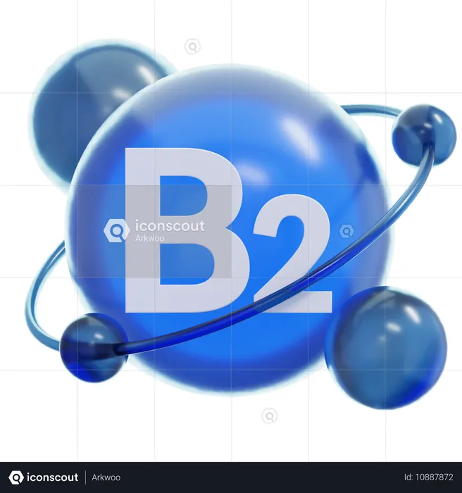 Vitamina B2  3D Icon