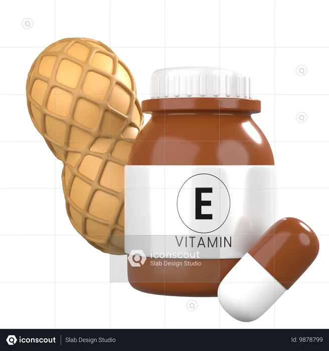 Vitamina e  3D Icon