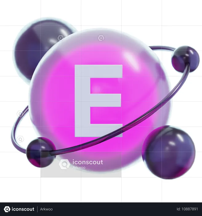 Vitamina e  3D Icon