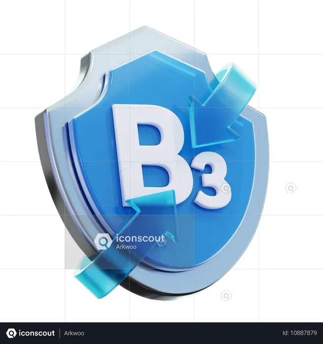 Vitamine B3  3D Icon