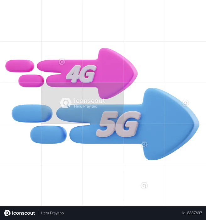 Vitesse 5g et 4g  3D Icon