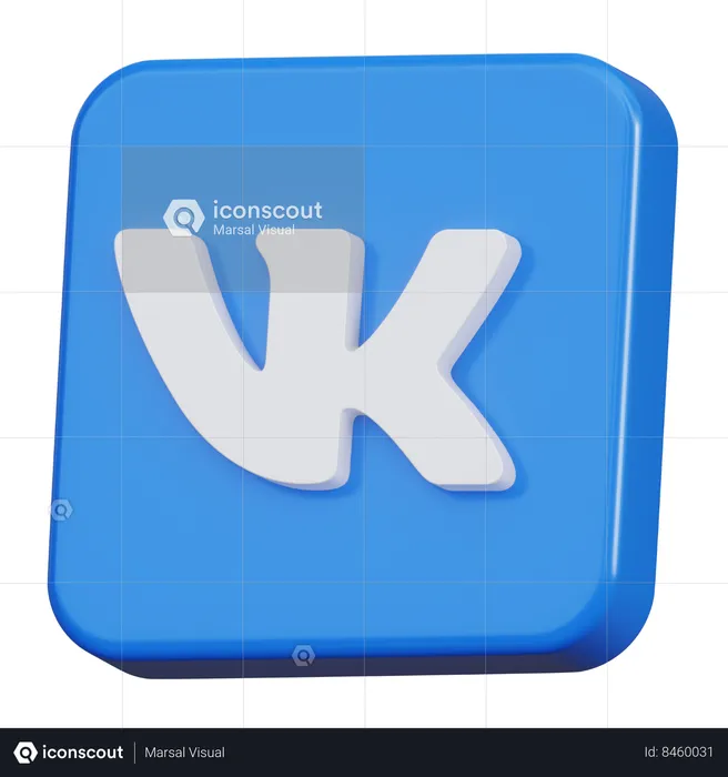 Vk Vkontakte Logo 3D Icon