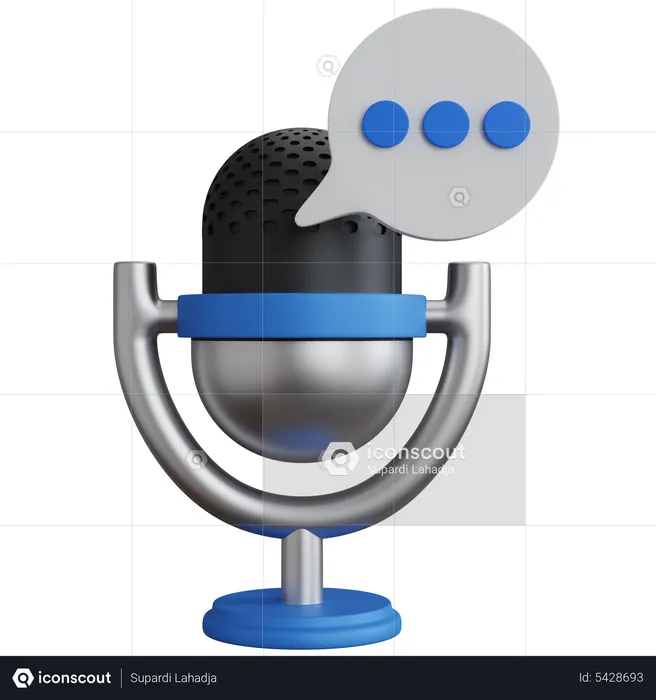Voice Chat  3D Icon