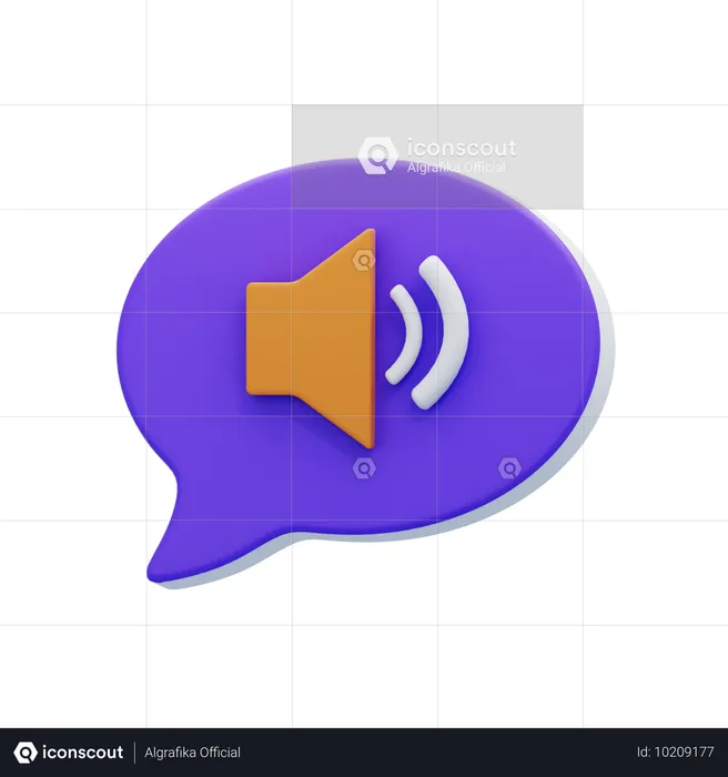 Voice Chat Bubble  3D Icon