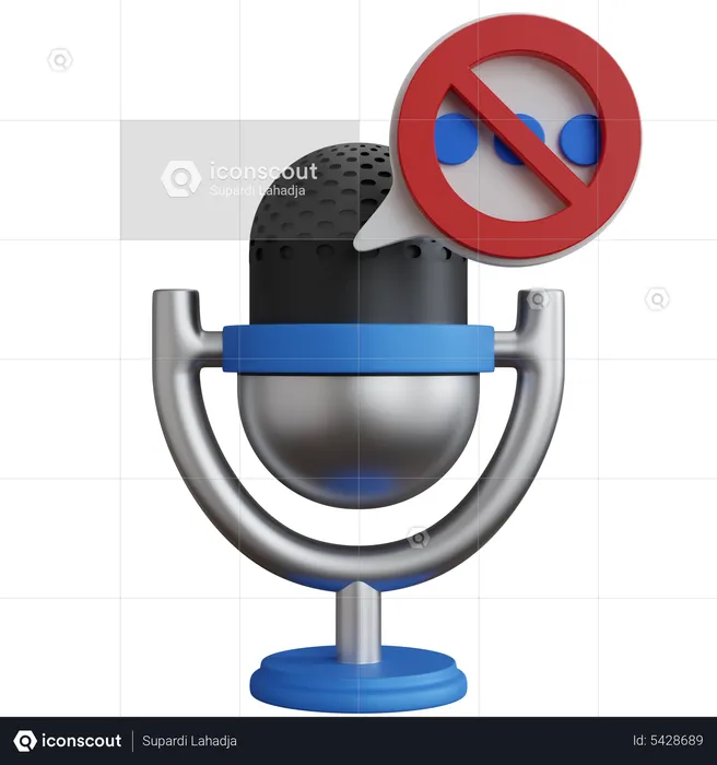 Voice-Chat verboten  3D Icon