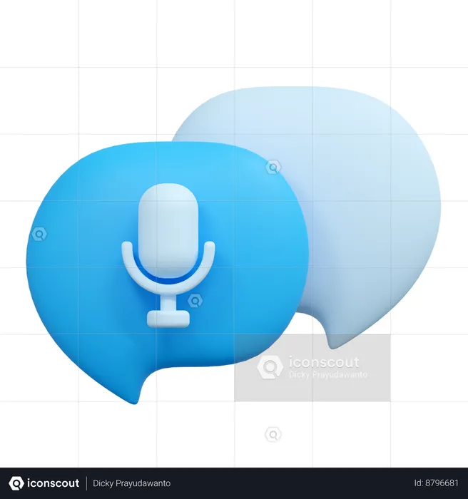 Voice message  3D Icon