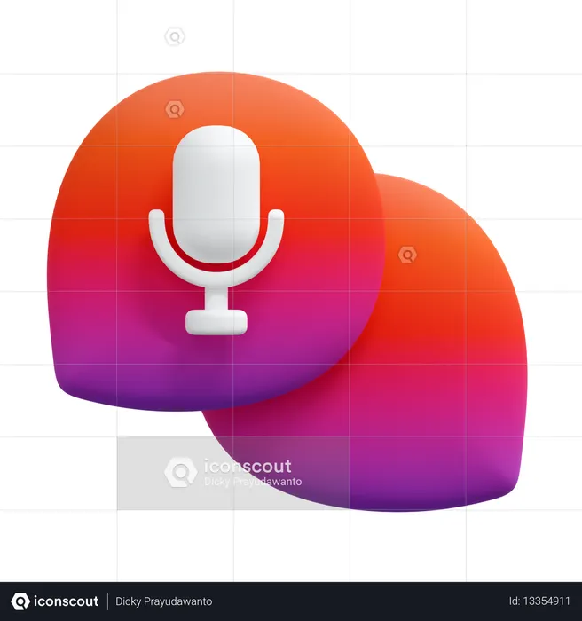 Voice Message  3D Icon