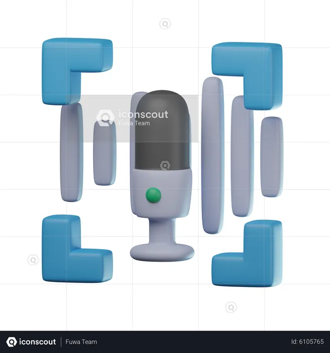 Voice Recognition  3D Icon