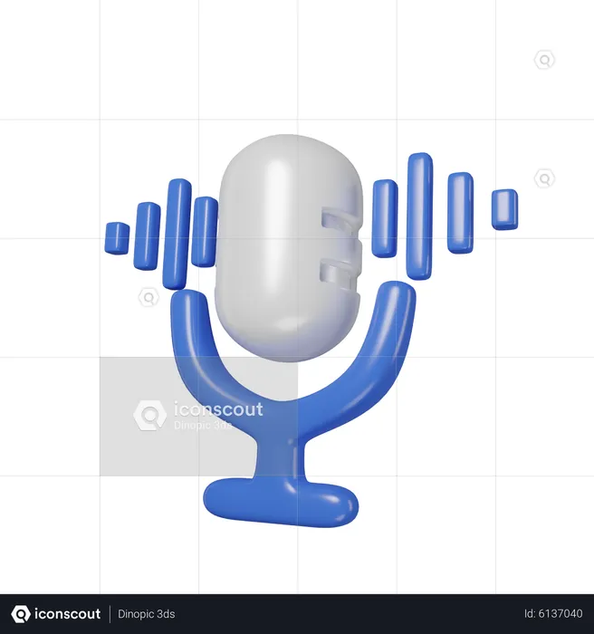 Voice Recognition  3D Icon