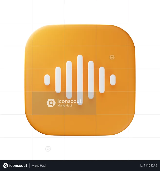 音声記録  3D Icon