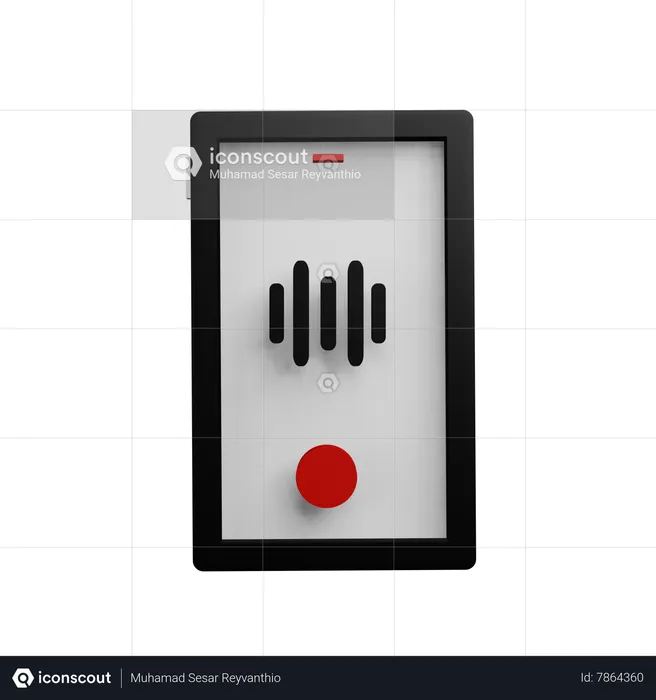 Voice Recorder  3D Icon