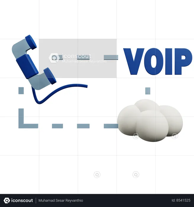 Voip  3D Icon