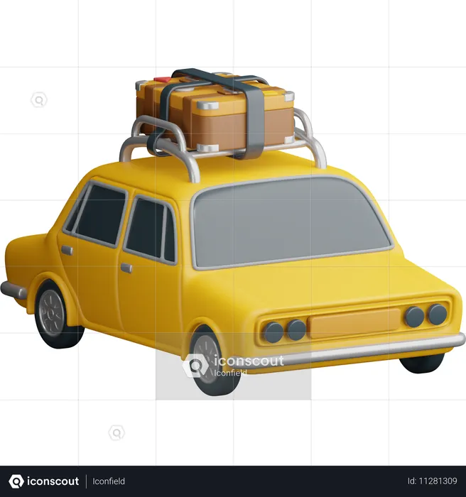 Voiture de voyage  3D Icon