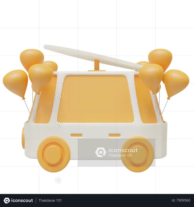 Voiture de voyage  3D Icon