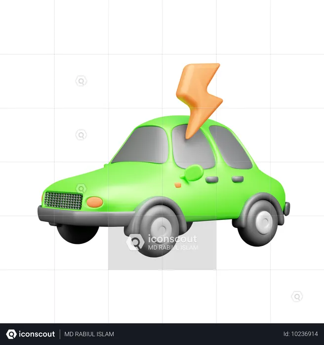 Voiture électrique  3D Icon