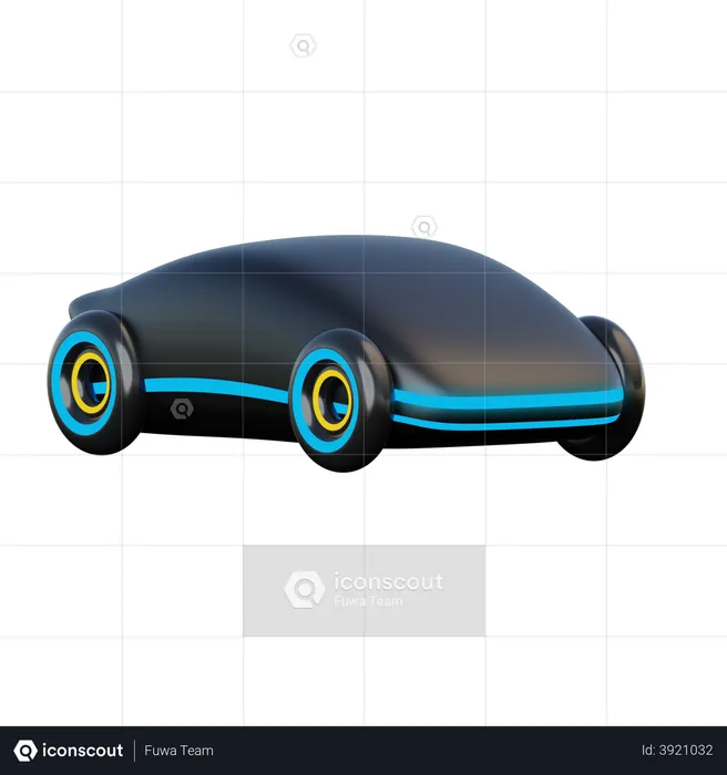 Voiture futuriste  3D Illustration