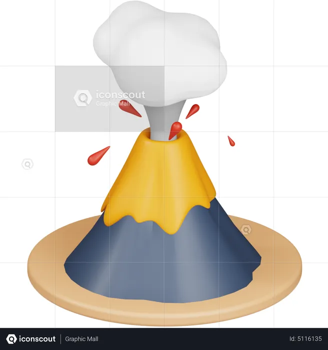 Volcan  3D Icon